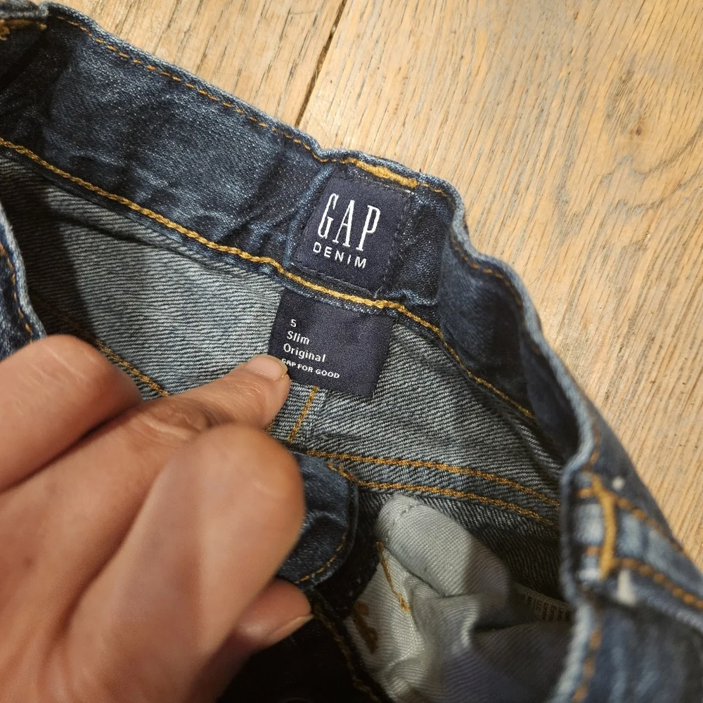 GAP Kids Skinny Jeans Size 5 - Classic Adjustable Waist Dark Wash Denim